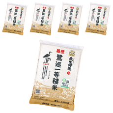 天生好米 履歷鷺巡一等糙米, 花蓮契作專區, 自然耕種農法, 2.2kg, 5包