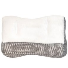 理享家 日式頸椎矯正枕, 1個, 白色 + 灰色