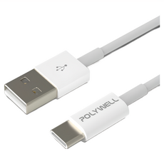 POLYWELL 寶利威爾 Type A-Type C 安卓快充線 PW15-W45-A171, 50cm, 單一顏色, 1條