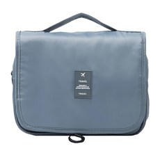 德利生活 牛津布旅行可掛洗漱包 藏青色 多隔層設計, 24 x 10 x 18cm