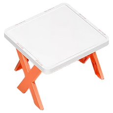 E.dot 時尚X型可堆疊多層鞋架 置物架, 26x24x17.3公分 PP材質, 橘色, 1個