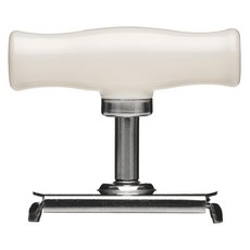 cclife Premier 旋柄夾口開蓋器, 白色 + 銀色, 1個