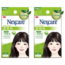 3M Nexcare TTA28 神隱形荳痘貼 茶樹精油 綜合型 8mm x 16入 + 12mm x 12入, 28個, 2盒
