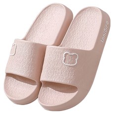 SUNORO 柔軟Q彈厚底防滑拖鞋, 粉色, 235mm