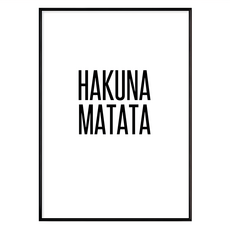 HAKUNA MATATA, 黑色, 1個