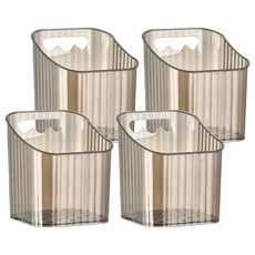 小麥購物 輕奢風壁掛收納盒 G810 8 x 7.7 x 10.5cm 43g, 透明灰, 1組