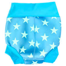 Splash About Brand New 3D Happy Nappy 全新3D游泳尿布褲 16-20kg 活力滿天星/海藍, XXL, 1件