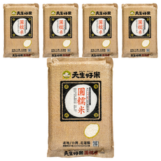 天生好米 圓糯米, 花蓮富里鄉專業區, 台灣產地, 1.38kg, 5包