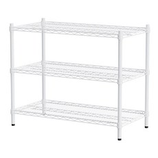 dayneeds 日需百備 荷重型 烤漆三層架 鐵力士架 收納層架 鐵架, 白色, 1個