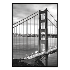 舊金山 金門大橋 黑白掛畫, 黑色