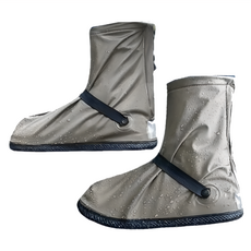 ROYALLIN 蘿林嚴選 高筒防水雨鞋套 防滑, XXXL(32cm 43~44, 咖啡色, 1雙