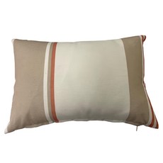 J&N 經緻印花條紋腰枕 填充棉 Set, 米橘