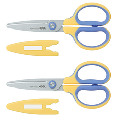 ABEL 力大牌 勻朵 不沾膠省力舒握兒童剪刀 60078, 鵝黃色, 2個