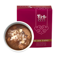 紫金堂 悅澤湯 白木耳 杏仁 黑豆 海帶 黃金薑片 熟地 黨蔘 白芍 茯苓 白朮 炙甘草 當歸 川芎, 200g, 3包