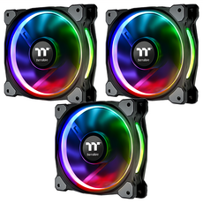 thermaltake 曜越 Riing Plus 14 LED RGB 數位風扇 電腦散熱風扇 靜音風扇 RGB燈光效果 數位控制, 3顆