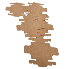 折疊牛皮紙盒折疊牛皮紙盒 小(6.5x6.5x3cm) 10個, 半透牛皮 棕色, 1組