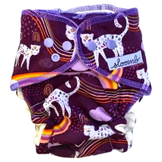 sloomb OBF 有機竹棉夜用布尿布 70%竹纖維/30%有機棉, 彩虹花豹, 1件