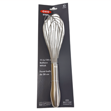 OXO 好打發不鏽鋼打蛋器 29.2 x 7 x 7cm 11吋, 金屬款, 1個