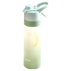 RELEA 物生物 彈蓋吸管刻度運動水壺 噴霧款, 綠色, 650ml, 1個