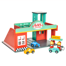 mentari 立體停車加油站 3歲以上, 木製, 1盒