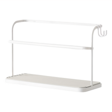 懶角落 hoi 好好生活 懶角落杯具瀝水架, 2層, 白色, 1個