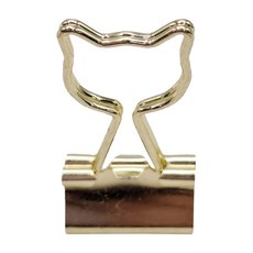 JDS 貓咪臉臉長尾夾 文件夾 055989 55g, 2 x 0.7 x 4cm, 20個, 1組