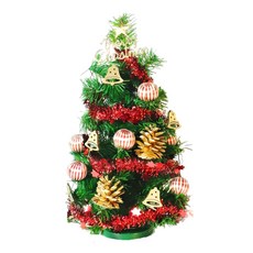 裝飾聖誕樹木質小鐘系LED20燈彩光, 綠色