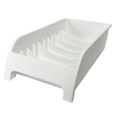 sanada d5184 小碟碗收納架 廚房收納好幫手 告別凌亂檯面, White, 14.2cm x 7cm x 26.2cm, 3入