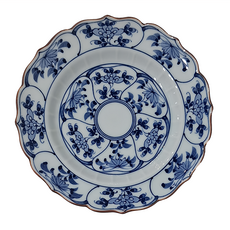 陶瓷 5皿 -日本製 容量70(mL), 寬15.5 x 高2.5cm, 藍染桔梗, 1個