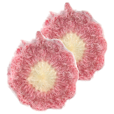 MasterClean 韓風手編洗碗巾, 韓風千層花造型, 小花粉色, 3個, 2包