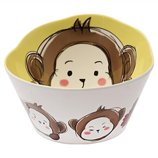 ShunTa 順大 卡通碗 造型碗, 快樂猴猴 多色, 1個