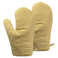 J&N 極致混紡素色隔熱手套 Set 2個 尺寸29*20cm 57%棉 38%聚酯纖維 5%彈性纖維, 芥末黃, 1組