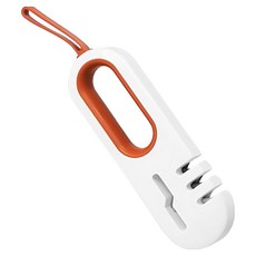 Reddot 紅點生活 四合一可掛輕巧止滑磨刀器, 白色/橘色, 1個