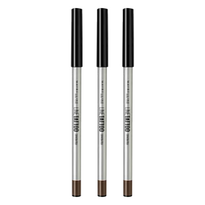 MAYBELLINE 媚比琳 超持久抗暈眼線膠筆 防水抗汗36HR 刺青般持久不暈, 深棕色, 3支