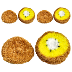 MasterClean 韓風手編洗碗巾 Set 3, 奇異果黃色, 3個, 3包