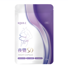 AQUA C. 花漾皙 夜覺SO 膠囊食品, 1包, 15顆