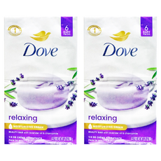 Dove 多芬 保濕舒緩潔膚皂 洋甘菊薰衣草香 6個,636g,2盒