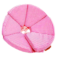 Mon bebe 夢貝貝 格子輕量海綿頭套, M, 粉紅色, 1個