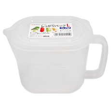 NAKAYA 日本食品保鮮盒 塑膠保鮮盒 透明色 1L, 2個, 1組