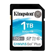 Kingston 金士頓 Canvas GO! Plus SDXC UHS-I U3 V30 記憶卡 SDG3/1TB, 1TB, 1個