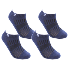 pierre cardin 皮爾卡登 素色導流減震運動短襪 2雙, 22~26cm, 丈青