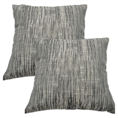 J&N 柔伊緹花抱枕 100%聚酯纖維, 灰色