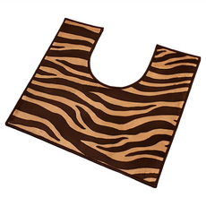 Lkey U型馬桶防滑地墊, 斑馬棕色