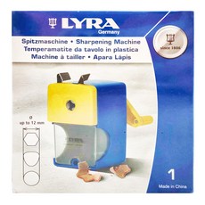 LYRA 德國製削鉛筆機，適用於直徑12mm以下的三角形、圓形、六角形鉛筆和彩色鉛筆, 1個, 藍色