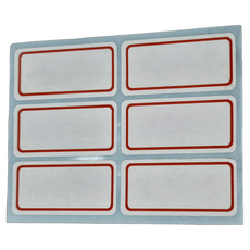 華麗牌 自黏性標籤 WL-1015 53 x 25mm, 紅框, 20包, 1盒