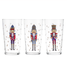 LCW HOME 玻璃杯3件組 570ml, 1組, 胡桃鉗 透明