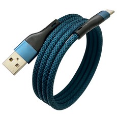 ziya 智雅科技 PS5/Xbox 快充線高速線 USB-A 公 to Type-C 公 磁吸收納 無限編織款, 100cm, 淵藍色, 1條