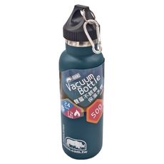RHINO 犀牛 雙層不銹鋼保溫水壺 PP壺蓋 Vacuum Bottle RHINO 20 x 7cm 297g, 清綠色, 500ml, 1個