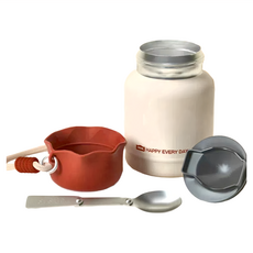 A&R 吾家有貓 316不鏽鋼燜燒不悶燒杯 680ML, 米色, 1組