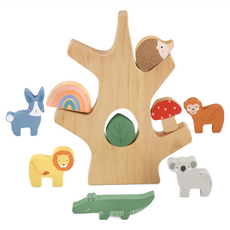 費雪 木製可愛動物平衡樹 Set, HXT87, 三歲以上適用, 1組